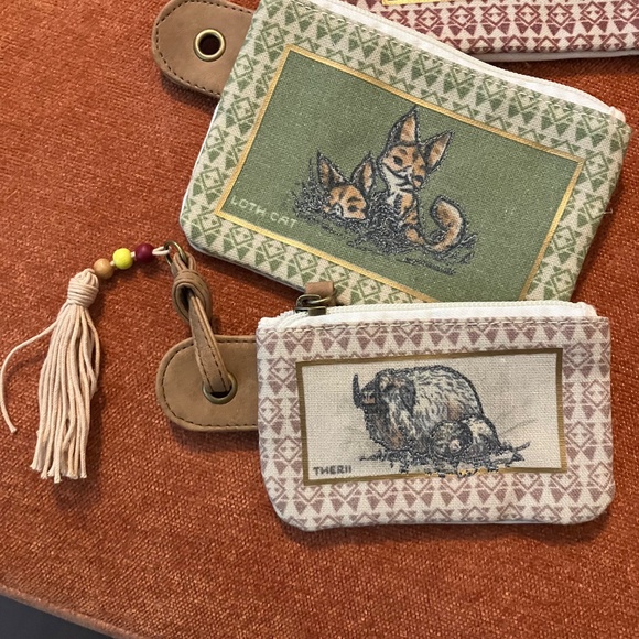 Star Wars Galaxy’s Edge Creatures 3 Zippered Pouch Coin Purse Porg Loth Disney - Picture 4 of 8